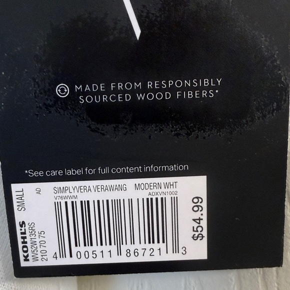 NWT Simply Vera by Vera Wang Modern White Sleeveless Peplum Blouse - Size S - Picture 7 of 9